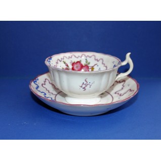 Enamel cup and saucer with...