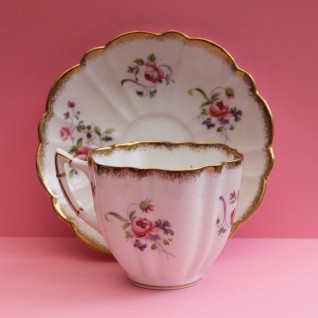 Vintage Rose Pattern Bone...