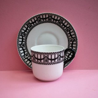 Black and white patterned...